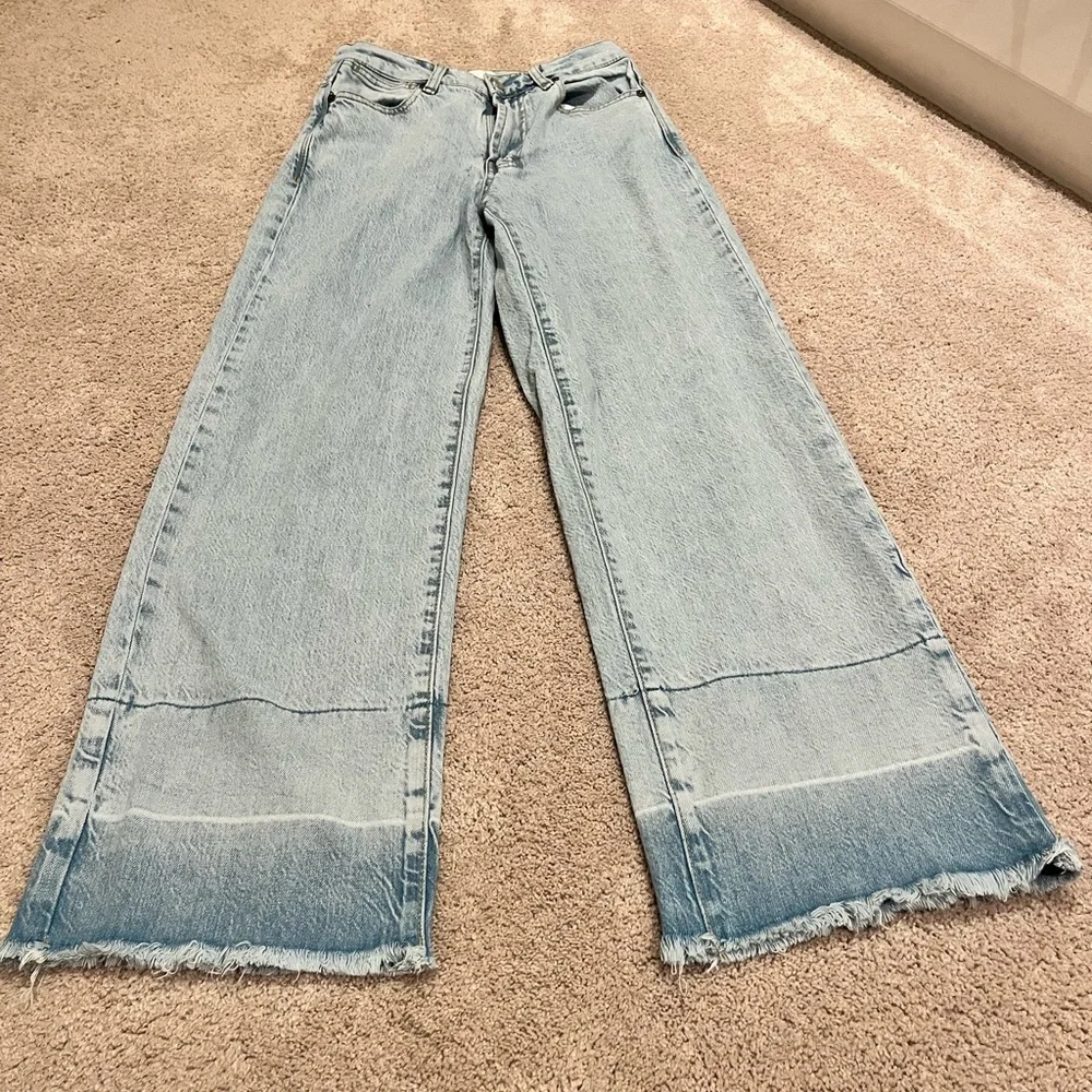 Habitual wide leg jeans distressed light wash size 25 - Picture 1 of 11